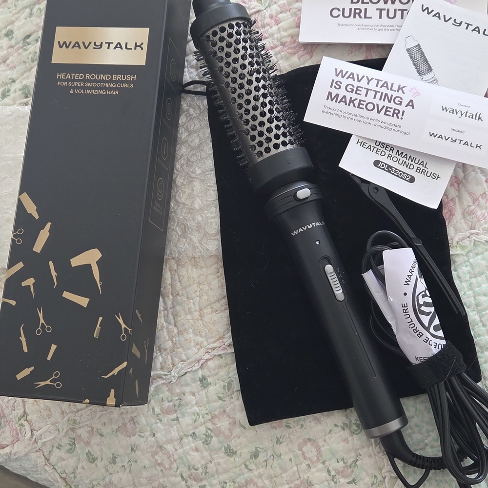 Black Heated Round Brush